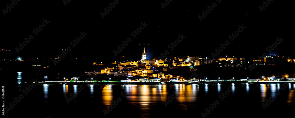 night view of castropol spain