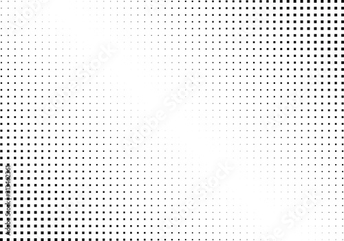 Abstract halftone dotted background. Monochrome pattern with square. Vector modern futuristic texture for posters, sites, business cards, postcards, interior design, labels and stickers.