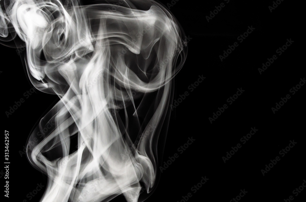 Fototapeta premium Nature Abstract: The Delicate Beauty and Elegance of a Wisp of White Smoke