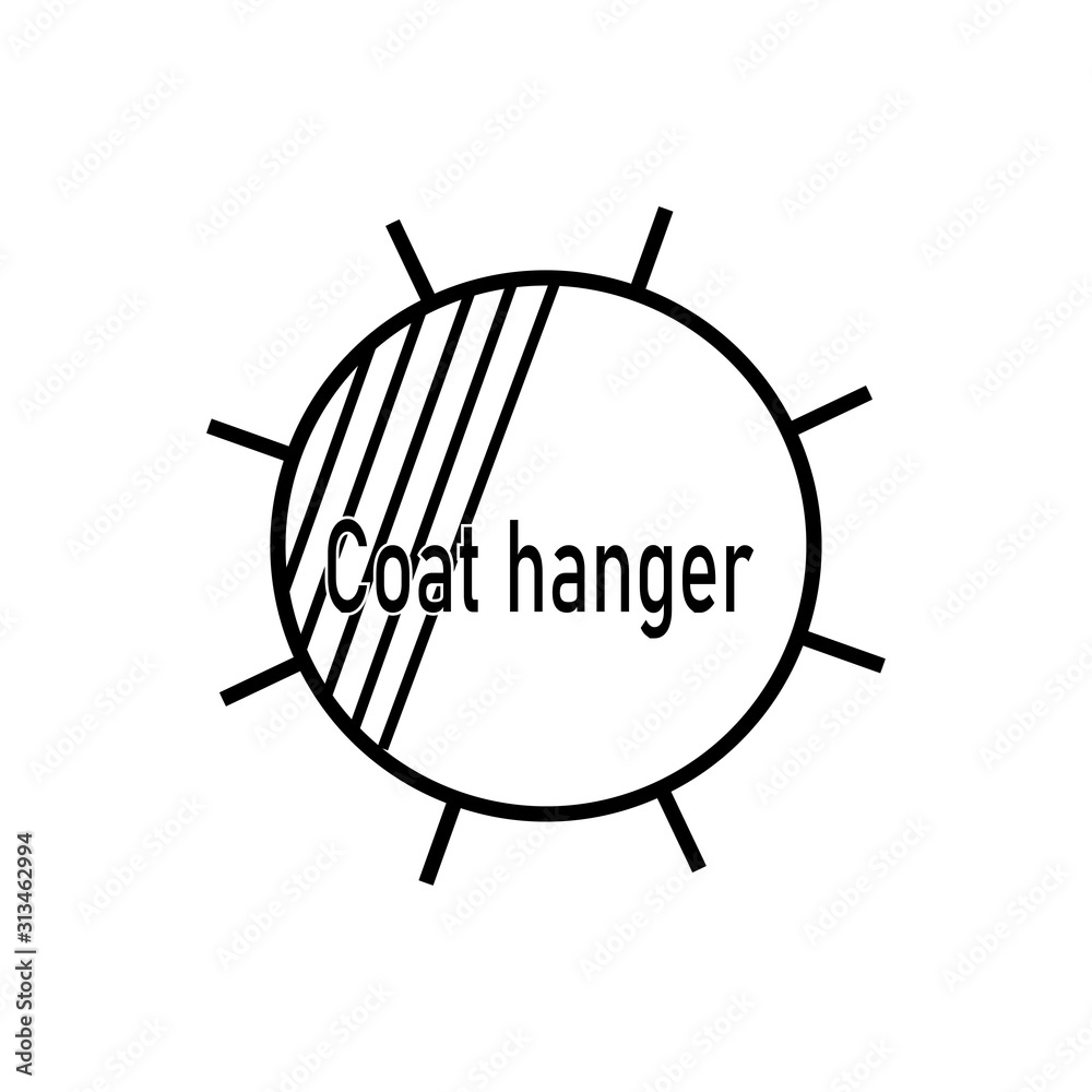 Coat hanger icon - thin lines eps ten Coat hanger icon - thin lines eps ten