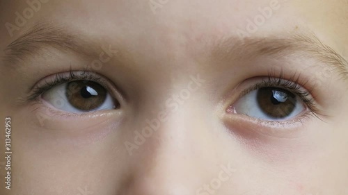 Beautiful boy face young child cute eye, male.