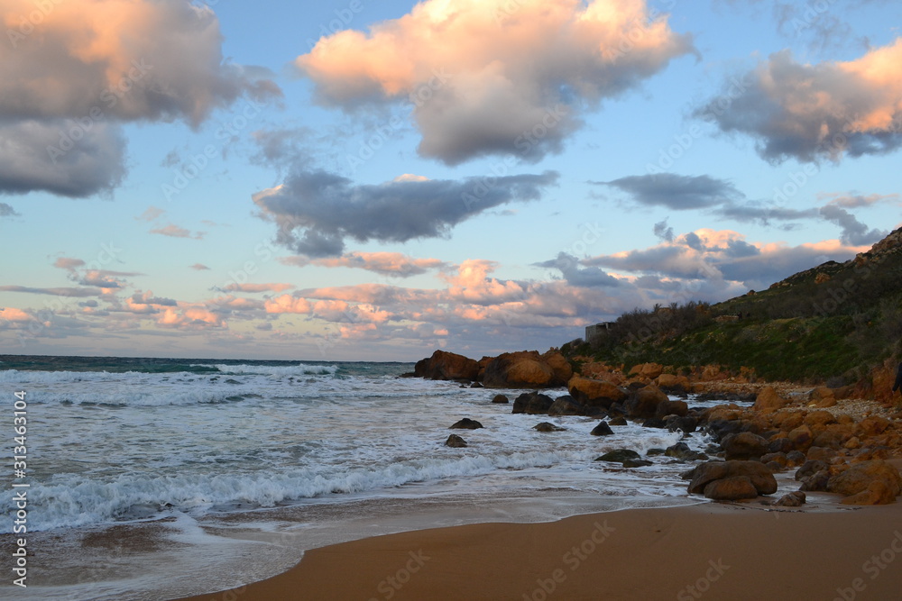 sunset over the sea