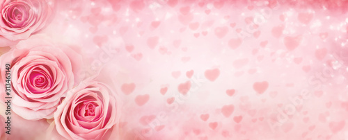 Pink valentines day background © gudrun