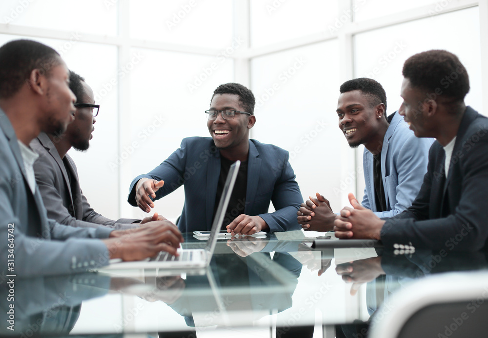 business team discussing ideas for a new project business team discussing ideas for a new project