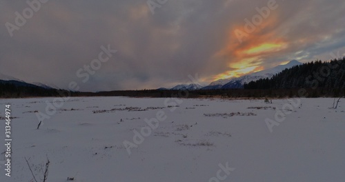 Winter in the Alaskan wilderness 
