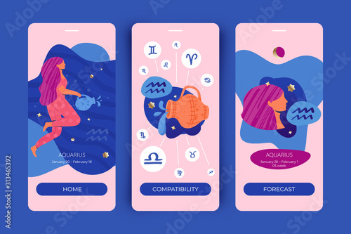 Aquarius Mobile App Screens