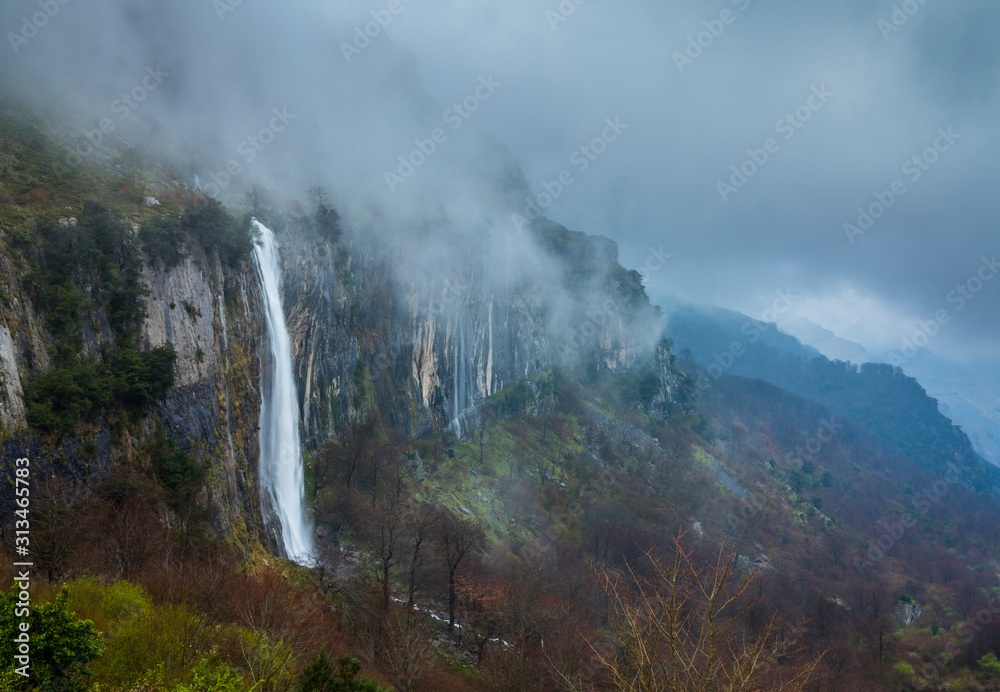 Ason Fall. Collados del Ason Natural Park. Soba Valley. Cantabria. Spain