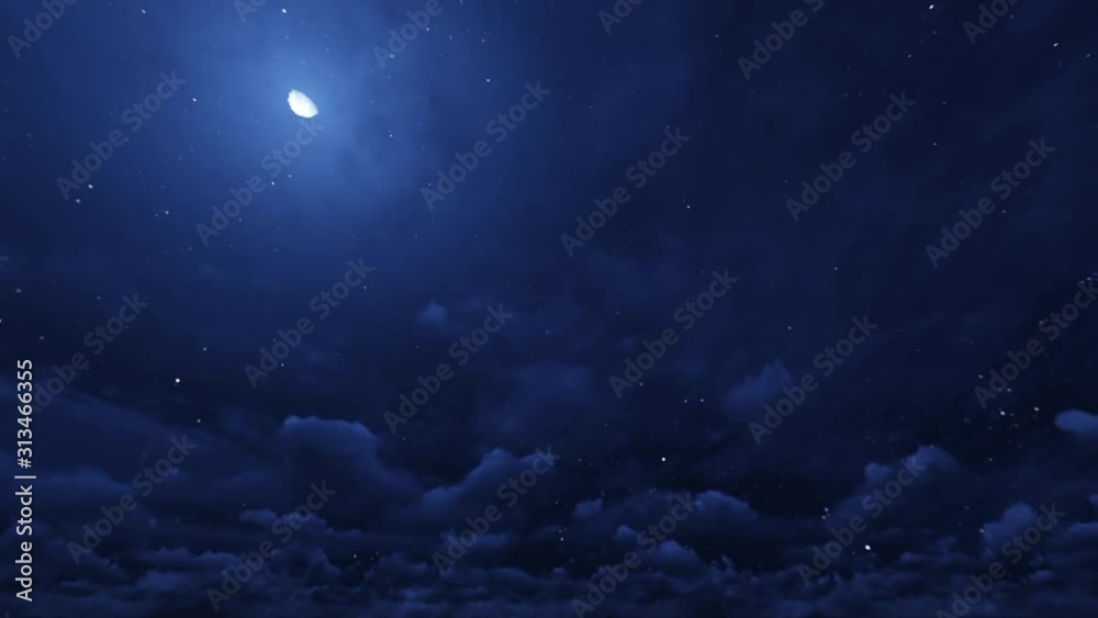 night sky and clouds