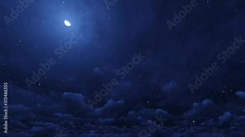 night sky and clouds photo