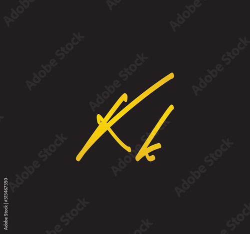 Cursive Letter Gold Alphabet Handwritten Signature Calligraphy