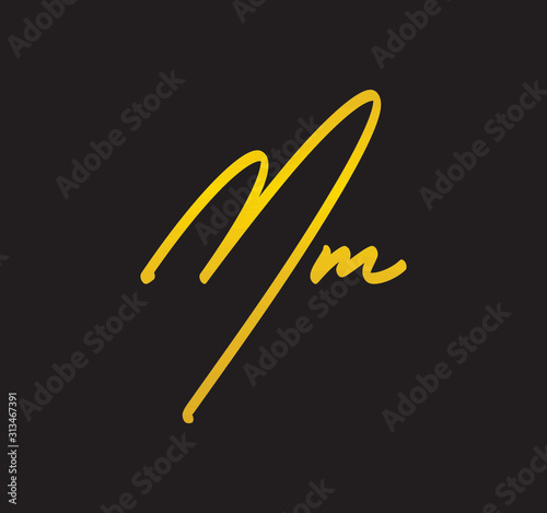 Cursive Letter Gold Alphabet Handwritten Signature Calligraphy