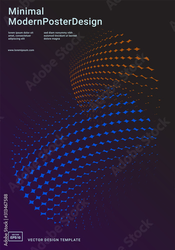 Modern design template with dynamic geometric shapes. Abstract background for covers, posters, placards, flyers, presentations, banners, brochures, annual reports. Vector illustration.