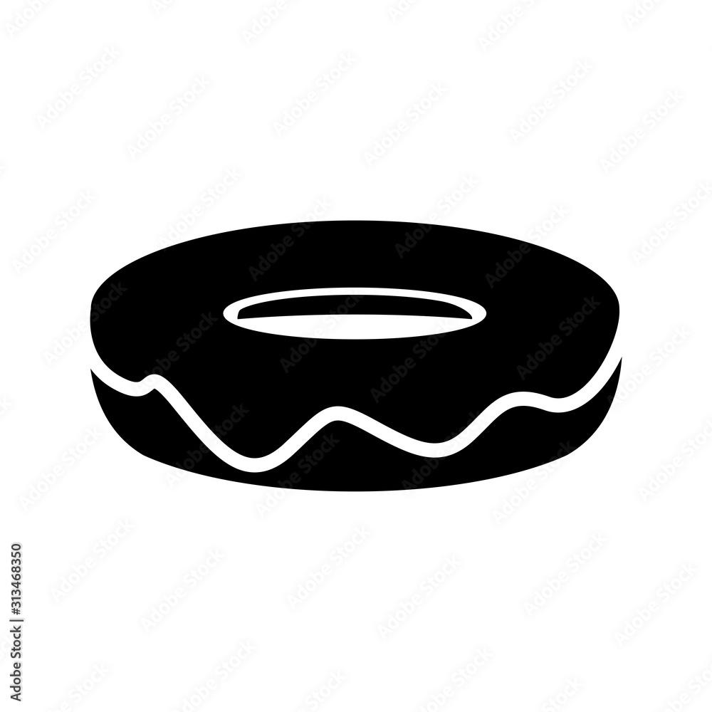 Doughnut icon vector in flat design Doughnut icon vector in flat design