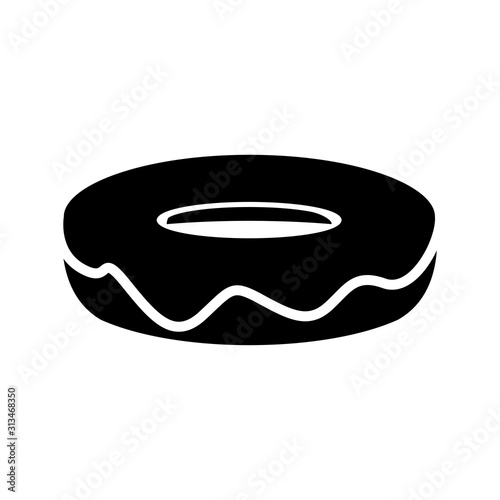Doughnut icon vector in flat design