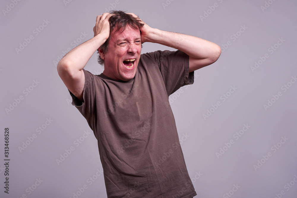 Man screaming Man screaming