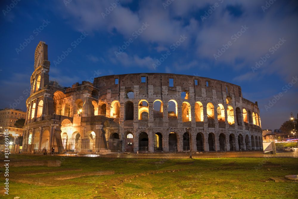 The Colosseum or Flavian Amphitheatre in Rome, Italy