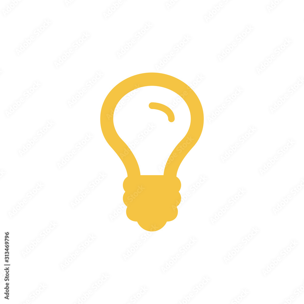 Vector Light Bulb Icon. Stock vector illustration isolated on white background. Vector Light Bulb Icon. Stock vector illustration isolated on white background.