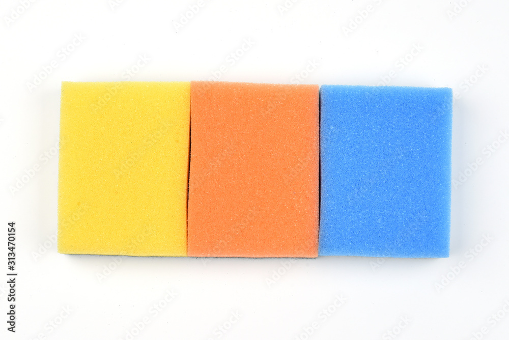 Sponge for washing dishes on the desk Sponge for washing dishes on the desk