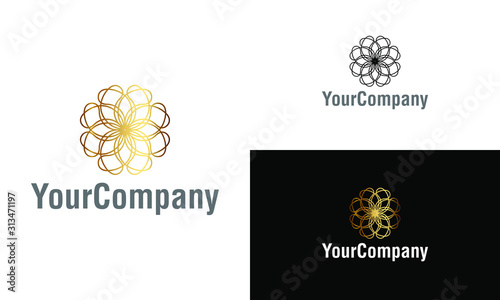 Creative abstract shape and floral logo icon design template elements. Creative ornament logo design template. Vector logo template for company.