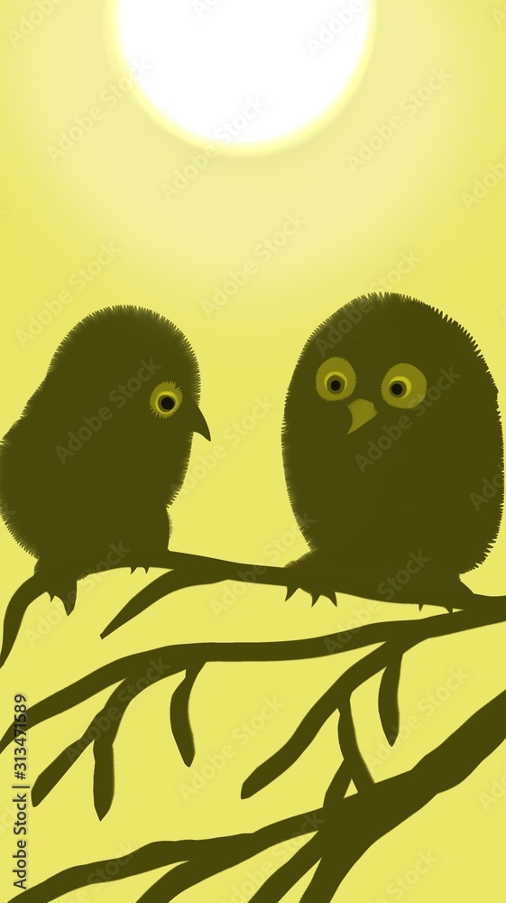 custom made wallpaper toronto digitalbirds on a branch