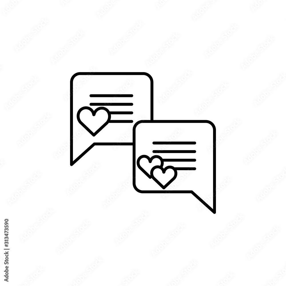 message, message love line icon. Elements of valentines day illustration icons. Signs, symbols can be used for web, logo, mobile app, UI, UX message, message love line icon. Elements of valentines day illustration icons. Signs, symbols can be used for web, logo, mobile app, UI, UX