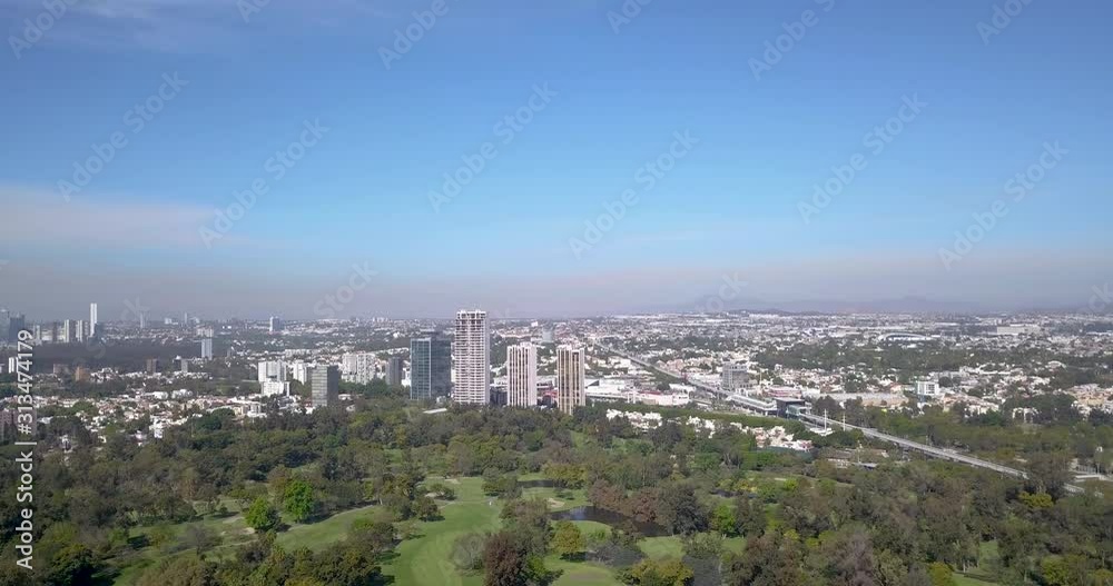 Beautiful aerial pan across the vast city of Guadalajara, Jalisco, Mexico. Beautiful aerial pan across the vast city of Guadalajara, Jalisco, Mexico.