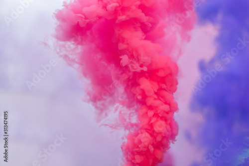 blue and pink smoke .festival color smoke