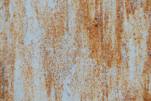 Drawing from rust on a metal wall.