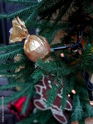 christmas decoration on tree
