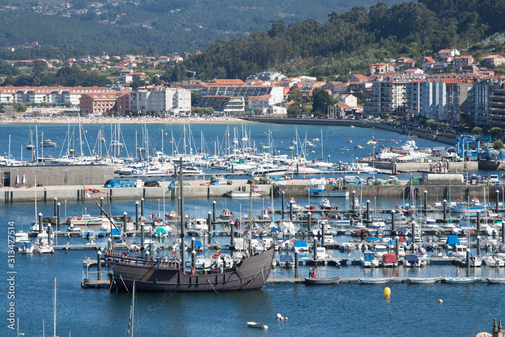 Port in Baiona, Galicia; Spain. Image.