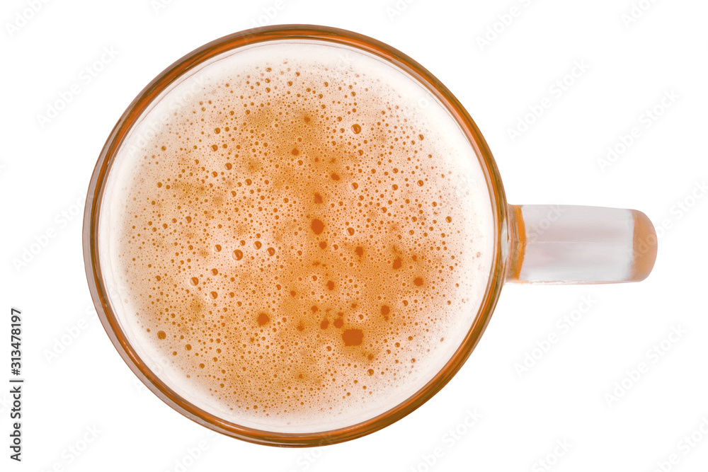 Beer jug isolated on white background. Top view Beer jug isolated on white background. Top view