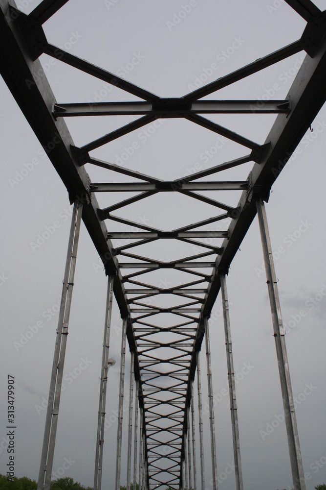 city bridge on the river Sozh