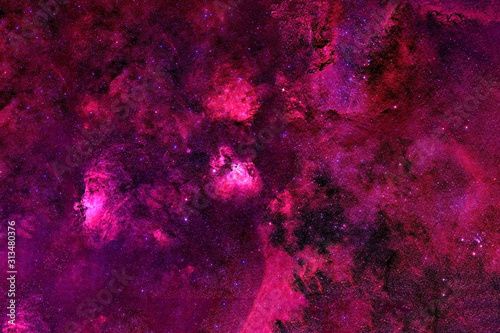 Red nebula in deep space. Elements of this image were furnished by NASA.