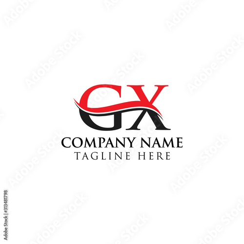 GX letter Type Logo Design vector Template. Abstract Letter GX logo Design