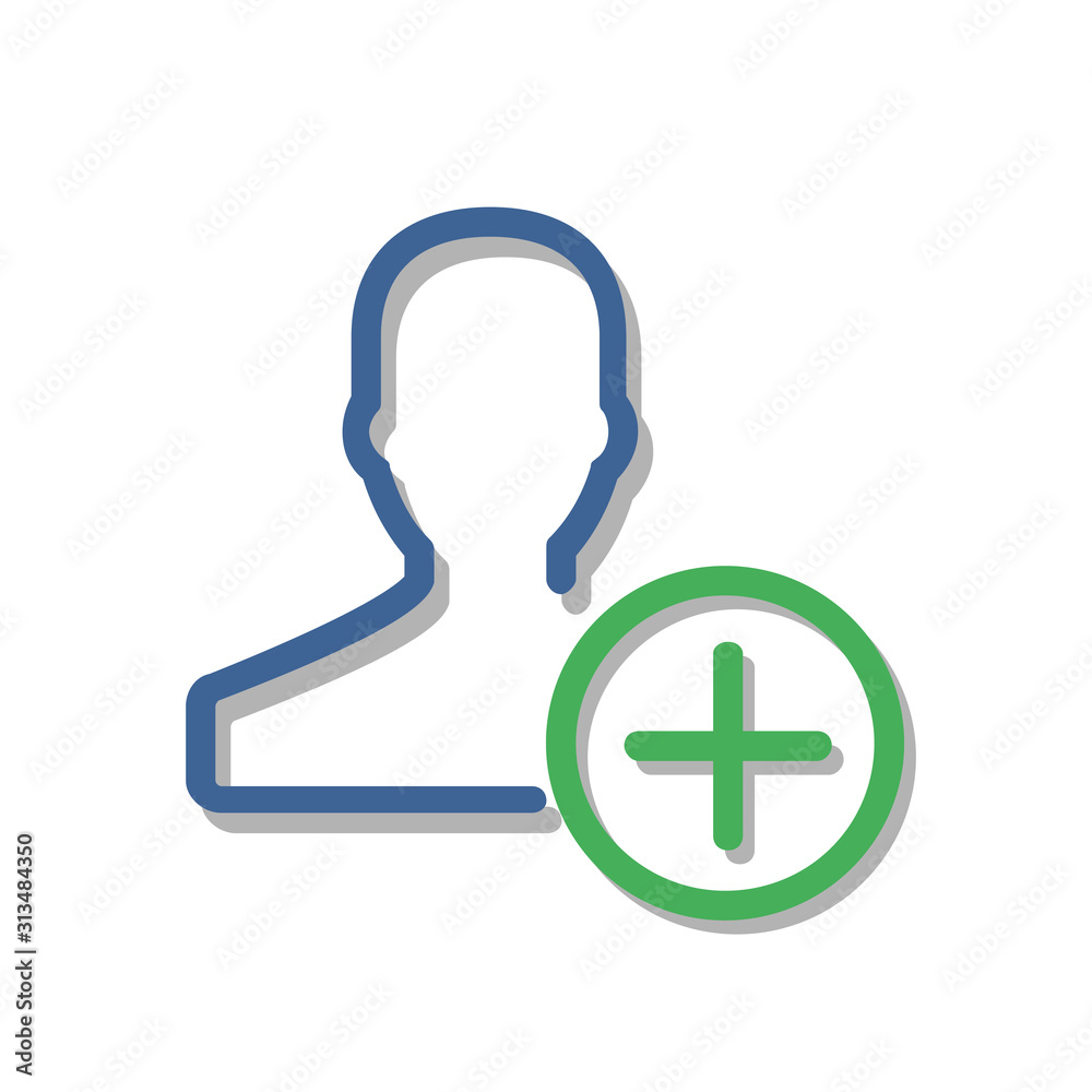 Outline Add new user account icon isolated on grey background. Add new friend to contacts line symbol for website design, mobile application, ui. Editable stroke. Vector illustration, EPS10. Outline Add new user account icon isolated on grey background. Add new friend to contacts line symbol for website design, mobile application, ui. Editable stroke. Vector illustration, EPS10.