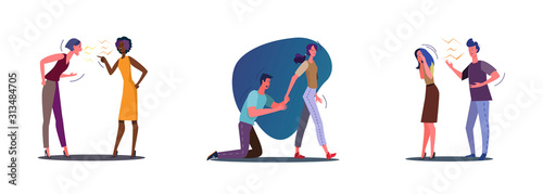 Set of unhappy problem couples