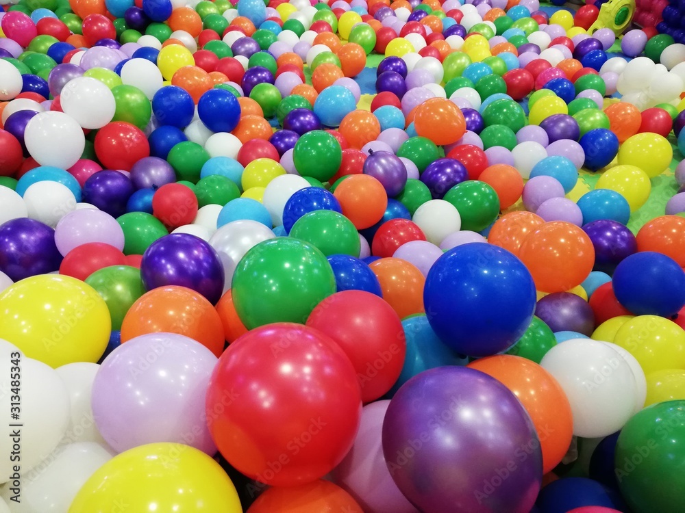 colorful balls on blue background colorful balls on blue background