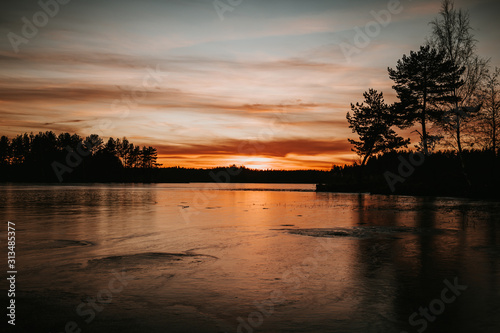 Sunset on the lake