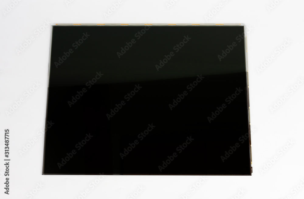 Part of LCD monitor, panel consists of polarizing filters, glass and liquid-crystal display Part of LCD monitor, panel consists of polarizing filters, glass and liquid-crystal display