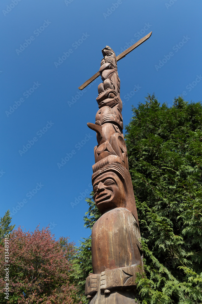 totem pole in vancouver vanada in stanley park totem pole in vancouver vanada in stanley park