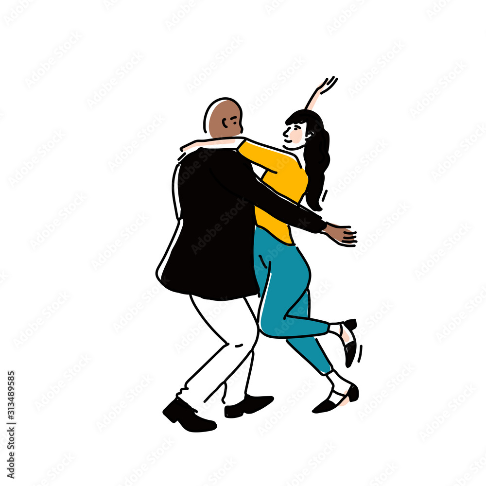 Couples dancing latin american romantic person... - Stock Illustration  [42134038] - PIXTA