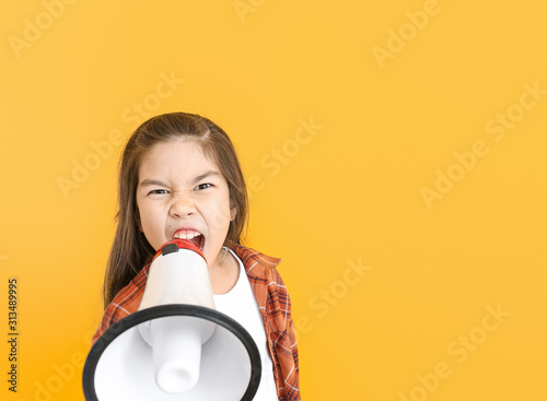 Cute little girl with megap...