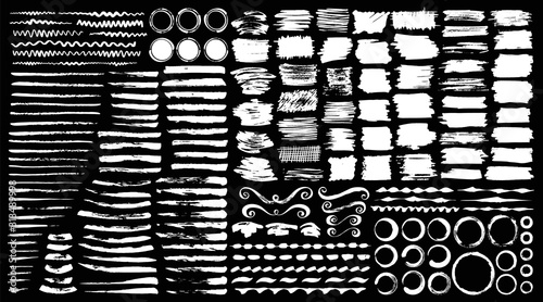 Ink brushes , dividers, circles and ornaments