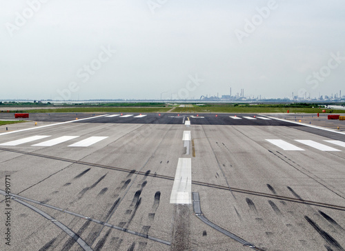 End of the runway, Marco Polo Airport, Venice
