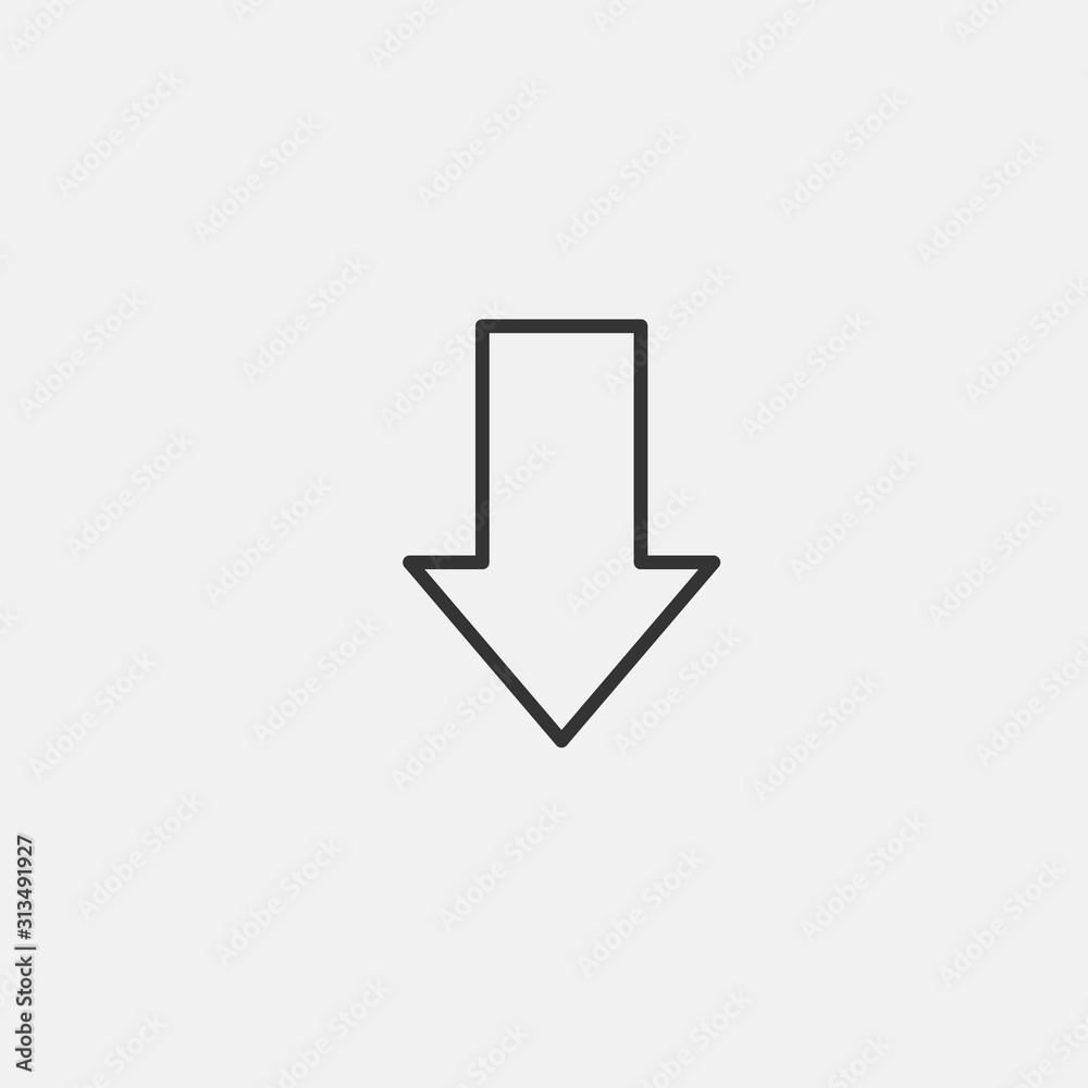 down arrow icon vector illustration symbol down arrow icon vector illustration symbol