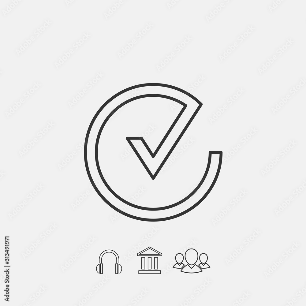 check approve icon vector illustration symbol