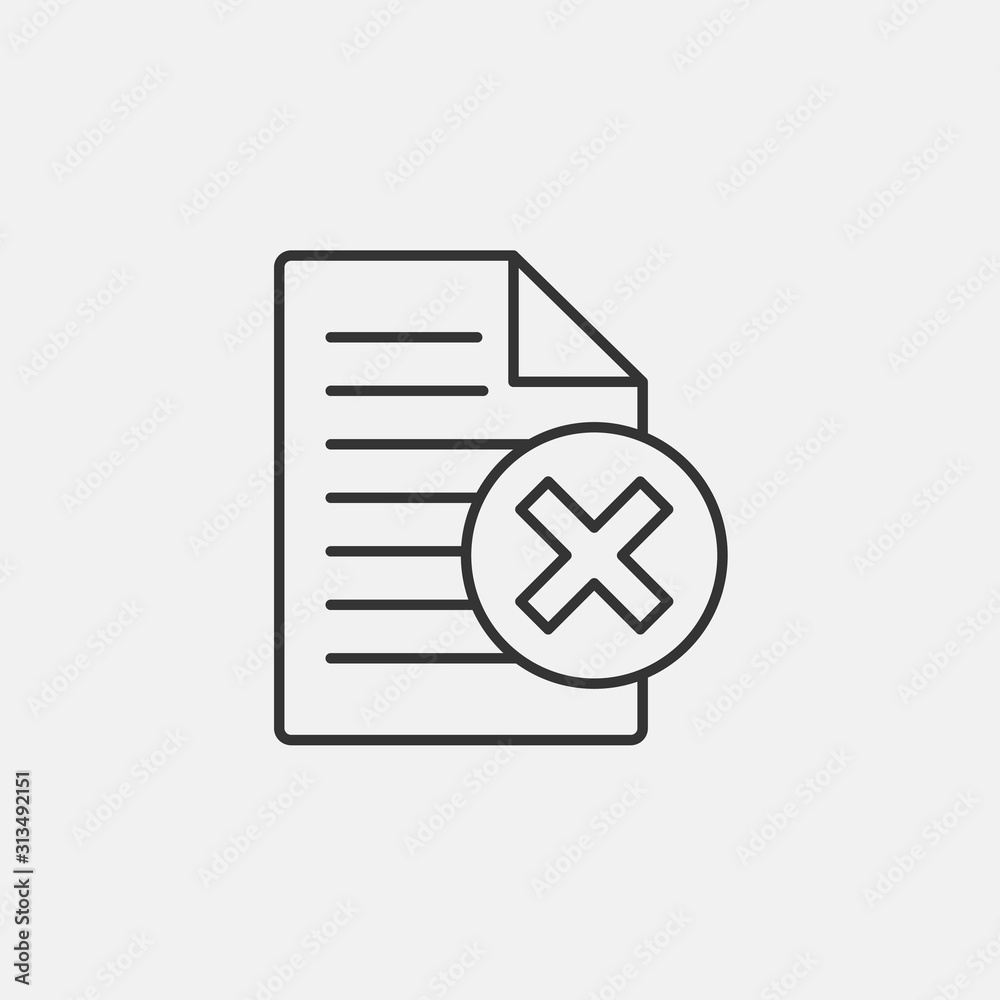 cancel document icon vector illustration symbol cancel document icon vector illustration symbol
