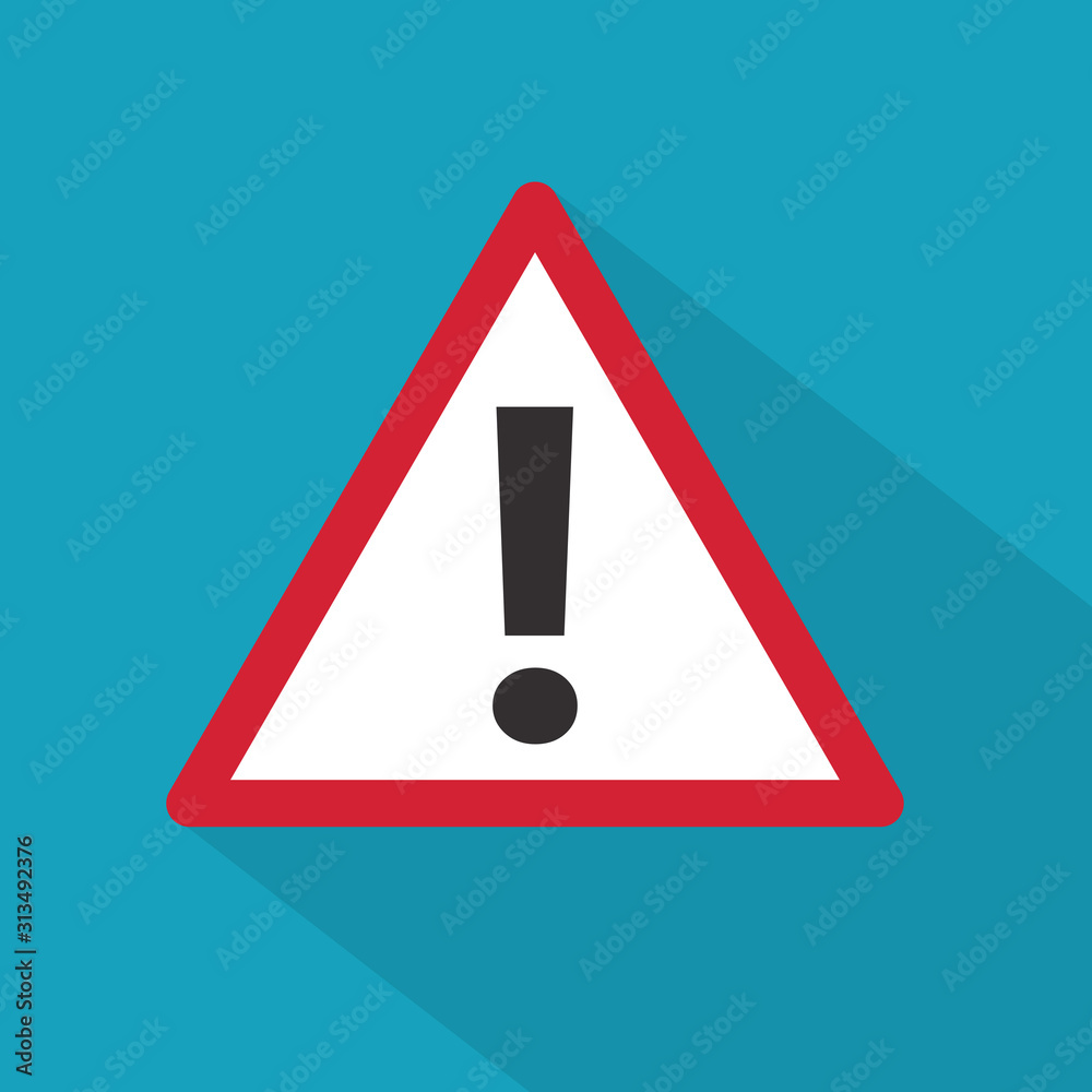 road sign with exclamation mark- vector illustration road sign with exclamation mark- vector illustration