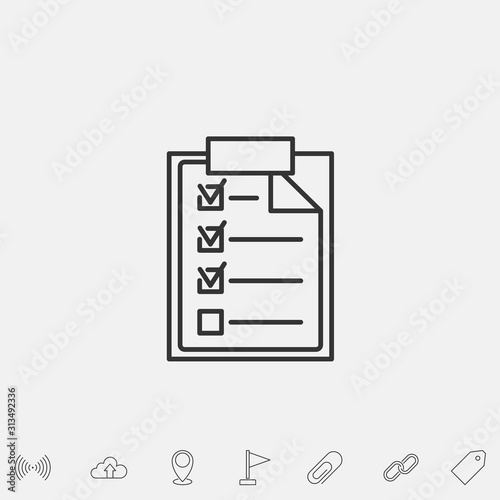 document on clipboard icon vector illustration symbol