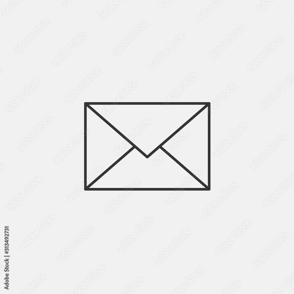 envelope line icon vector illustration symbol envelope line icon vector illustration symbol